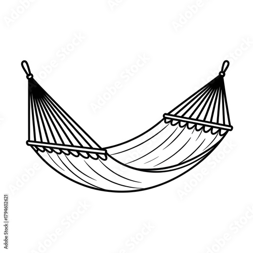 Hammock Vector Illustration
✔ Hammock Line Art Drawing
✔ Hammock Outline Vector