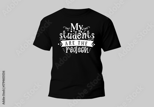 School typography t shirt for print
