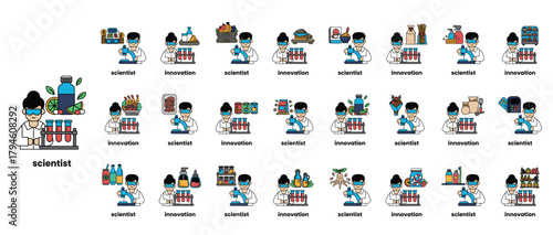 A man is cutting something with a pair of scissors