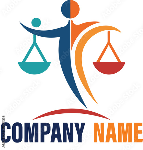 Adobe Illustrator Artwork Scale of justice icon law logo set graphic design isolated vector
