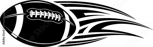 American football with motion trails
