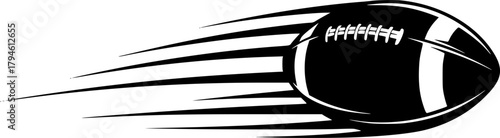 American football with motion trails
