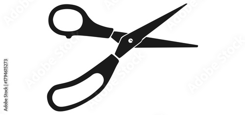Office Scissors Silhouette Vector Icon