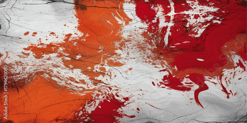 Brushed Painted Abstract Background. Brush stroked painting.Old grunge textures backgrounds.watercolor painted mottled orange background, colorful bright ink and watercolor textures.