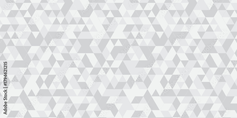 Fototapeta premium Geometric Abstract white or gray background. seamless triangular origami grayscale mosaic and low polygon triangle texture banner wallpaper. 