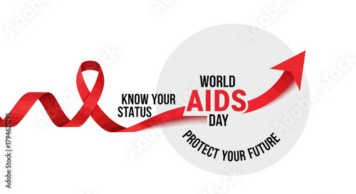 Show your support for World AIDS Day and protect your future with this impactful design featuring a red ribbon and inspiring message