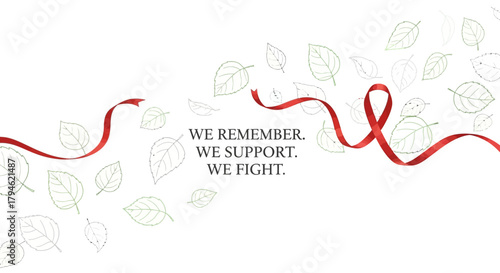 Show your support with this remembrance ribbon graphic and remember those affected with hope and strength for a better future for all involved