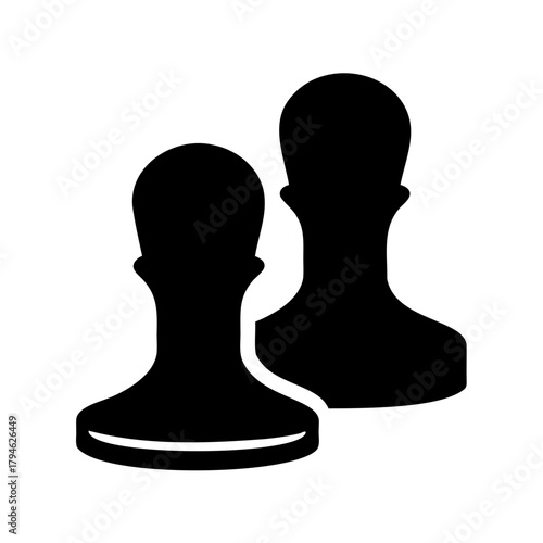 Two Pawn Chess Pieces Representing Strategy and Collaboration on a White Background
