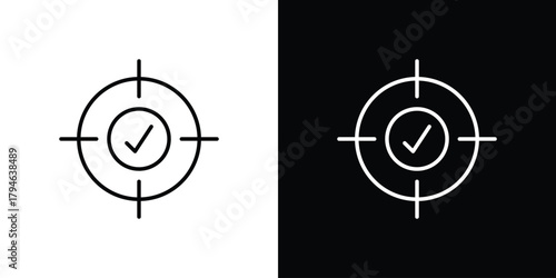 Accuracy icon. Premium pictogram isolated on a white background.