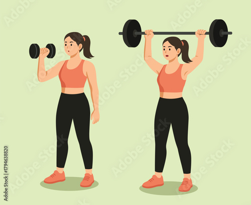 woman lifting weights