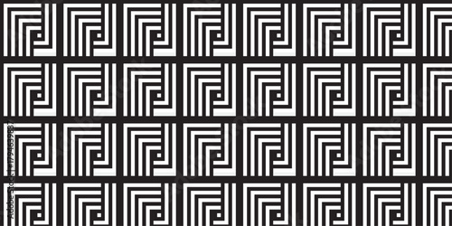 black and white fabric chevron metallic line geometric pattern square texture textile overlap design.	
