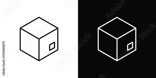 Box icon. Premium pictogram isolated on a white background.