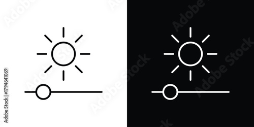 Brightness icon. Premium pictogram isolated on a white background.