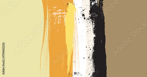 grunge Paint strokes element, Monochrome grunge texture. Brush strokes paint, Abstract art background. Contemporary art. An oil painting on a canvas Fragments of art.eps10