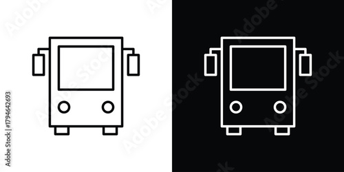Bus icon. Premium pictogram isolated on a white background.