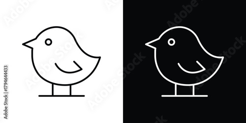 Chick icon. Premium pictogram isolated on a white background.