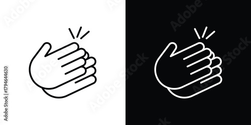 Clap icon. Premium pictogram isolated on a white background.
