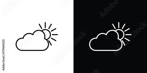 Cloudy Day icon. Premium pictogram isolated on a white background.