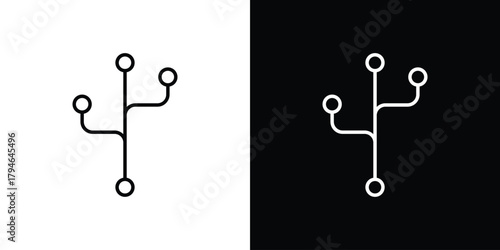 Code branch icon. Premium pictogram isolated on a white background.