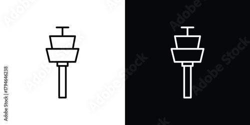 Control Tower icon. Premium pictogram isolated on a white background.