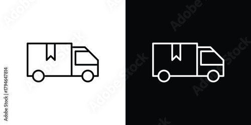 Delivery icon. Premium pictogram isolated on a white background.
