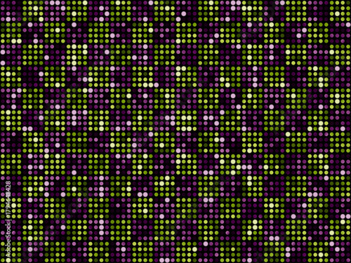 ミラータイル3、格子小、4黄緑