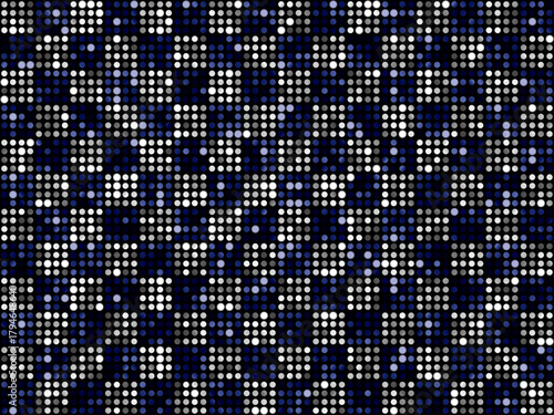 ミラータイル3、格子小、14紺