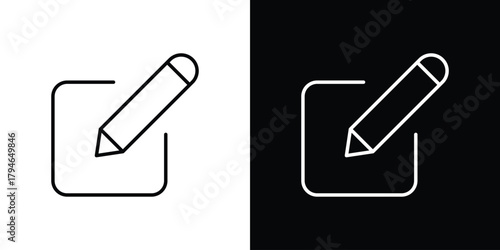 Edit button icon. Premium pictogram isolated on a white background.