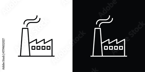 Factory icon. Premium pictogram isolated on a white background.