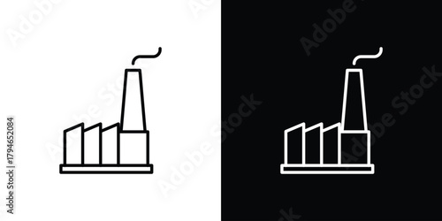 Factory icon. Premium pictogram isolated on a white background.