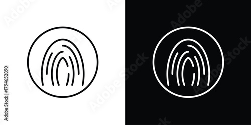 Fingerprint icon. Premium pictogram isolated on a white background.