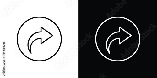Forward icon. Premium pictogram isolated on a white background.