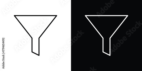 Funnel icon. Premium pictogram isolated on a white background.