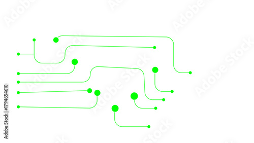 High-tech circuit board connection system  communication technology concept.