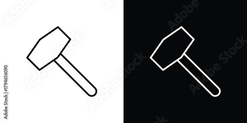 Hammer icon. Premium pictogram isolated on a white background.