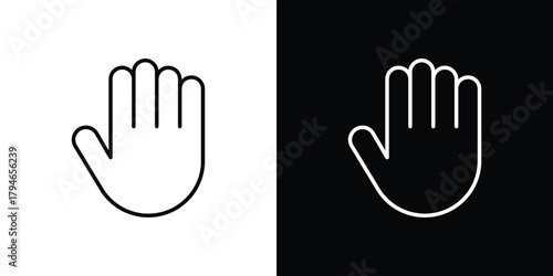 Hand icon. Premium pictogram isolated on a white background.