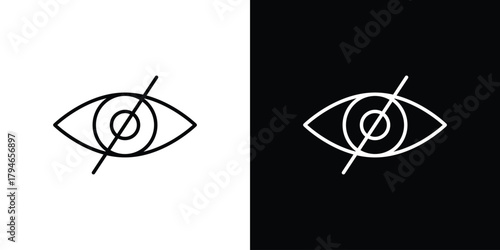 Hide icon. Premium pictogram isolated on a white background.