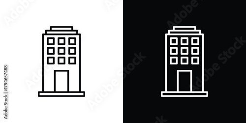 hotel icon. Premium pictogram isolated on a white background.
