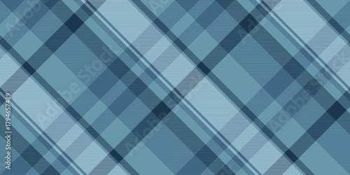 Elegant textile pattern with blue plaid design. A classic, versatile background for graphic design, web projects, or textile printing. Calm, structured, timeless.
