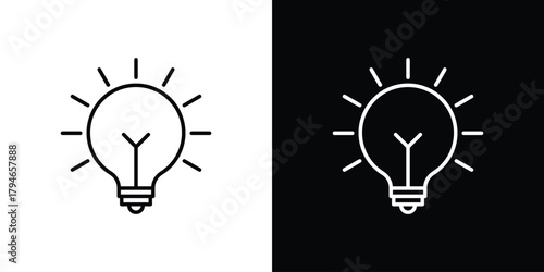 Idea icon. Premium pictogram isolated on a white background.