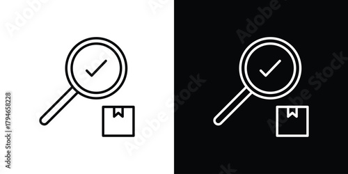 Inspection icon. Premium pictogram isolated on a white background.