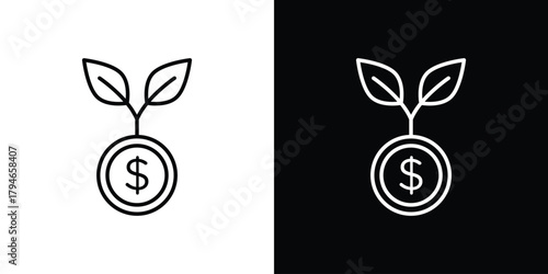 Investment icon. Premium pictogram isolated on a white background.
