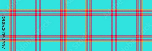 Arabic seamless texture pattern, scrapbook fabric check textile. Bathroom background vector tartan plaid in teal and pink colors.