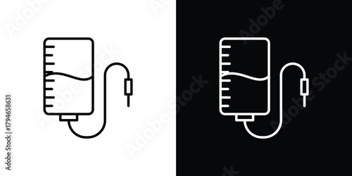 IV bag icon. Premium pictogram isolated on a white background.