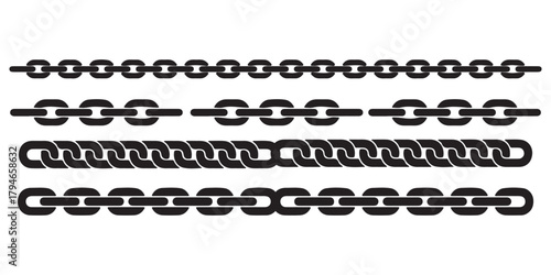 Chain, link icon , attach link icon set , vector illustration