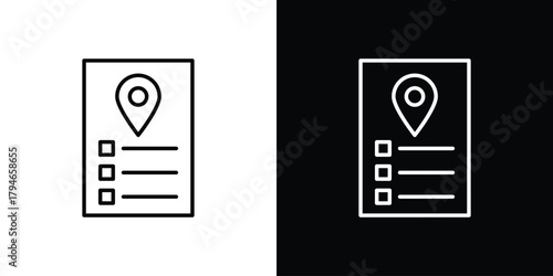 Itinerary icon. Premium pictogram isolated on a white background.