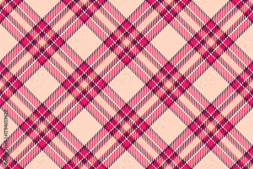Best background vector textile, male seamless tartan texture. Page fabric pattern check plaid in light and pink colors.