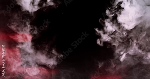 colorful smoke with black background, 4k video, smock animation