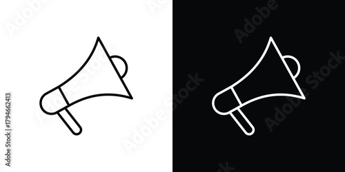 Megaphone icon. Premium pictogram isolated on a white background.