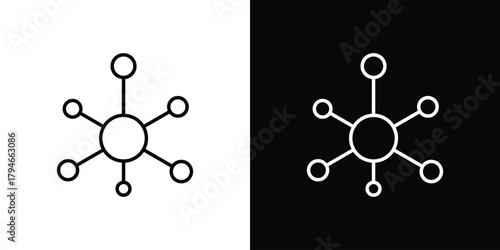 Molecule icon. Premium pictogram isolated on a white background.